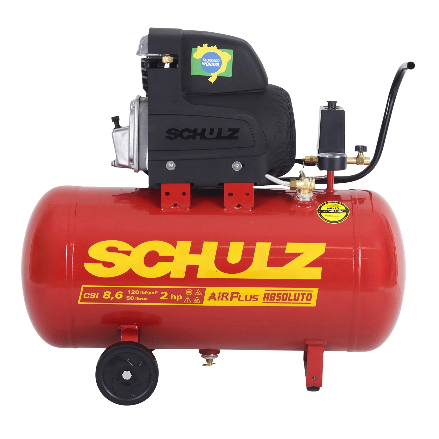 Motocompressor Schulz 50L 2HP 127V (110V) Absoluto Air Plus