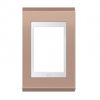 Placa Weg Refinatto 4x2" 3p Concept Branco/rose Gold