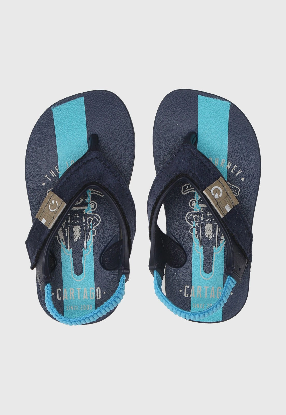 Chinelo Inf Cartago Dakar Plus Baby Azul Brim