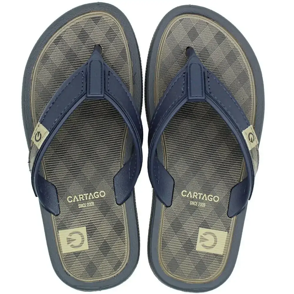 Chinelo Cartago Maiorca D Marrom/azu