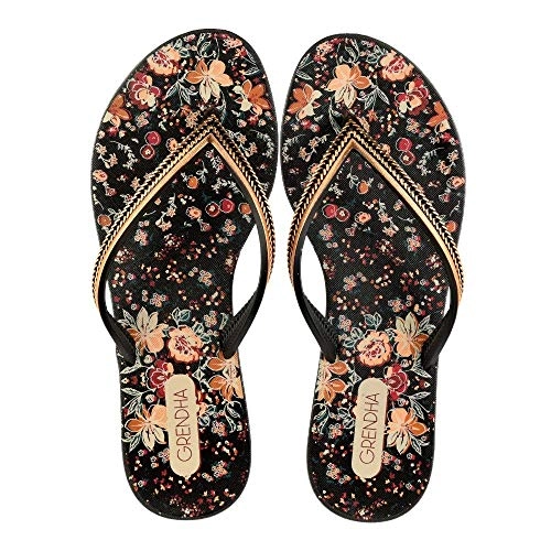 Chinelo Grendha Mais Acai Preto Flor