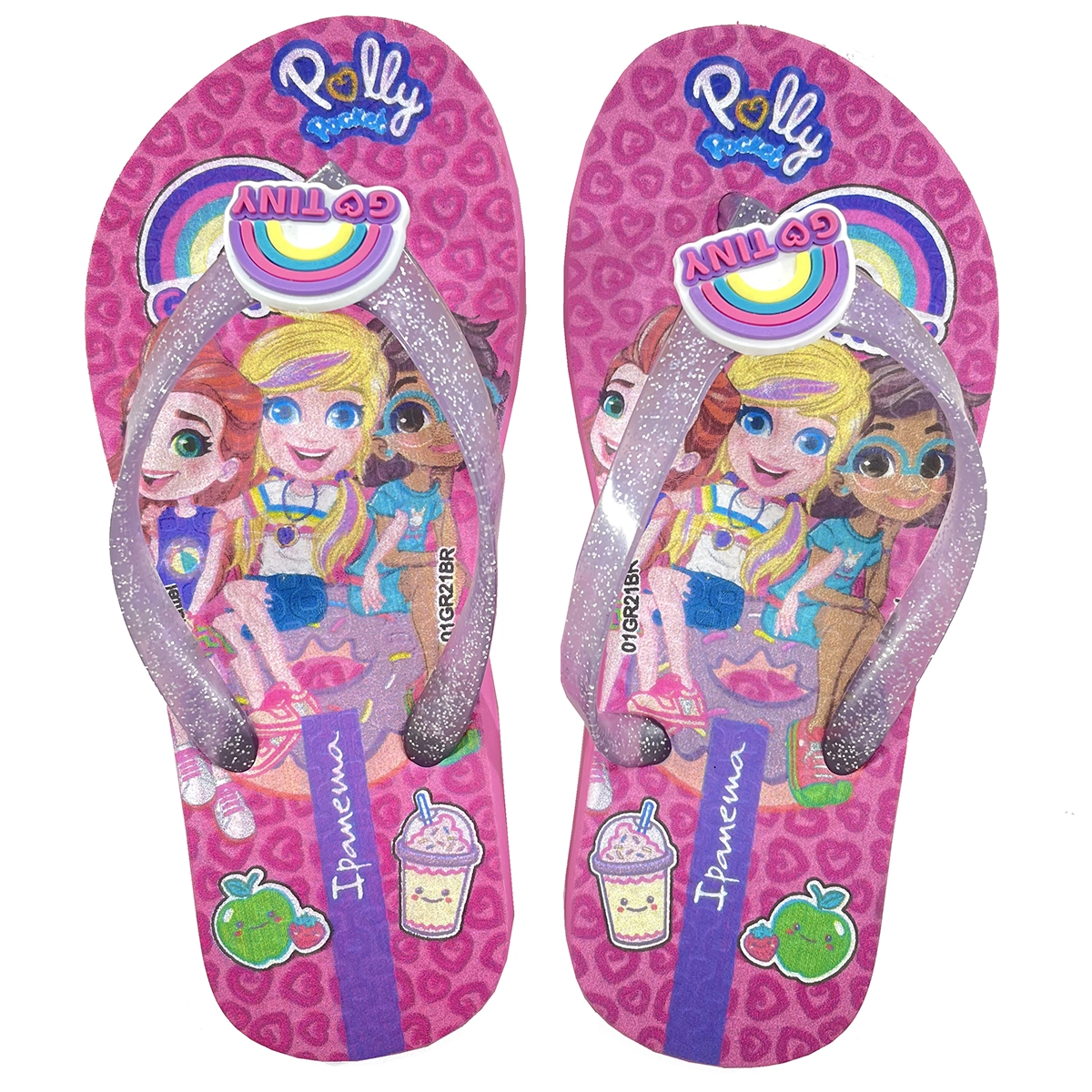 Chinelo Ipanema Polly E M Rosa/verde