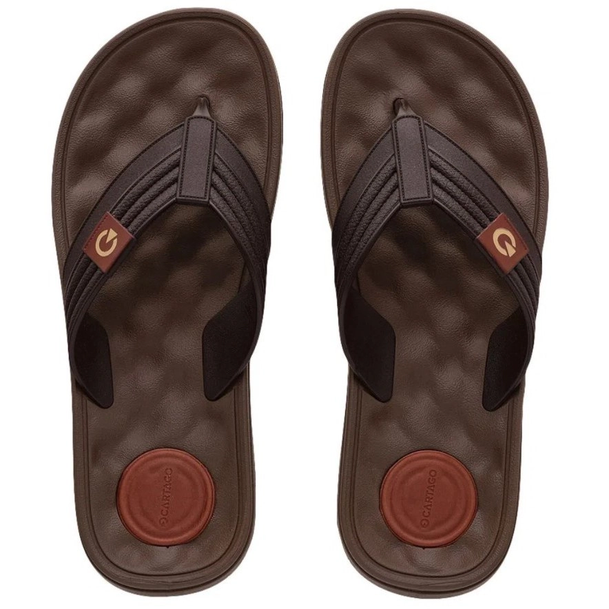 Chinelo Cartago Egeu Dedo Marrom/mar