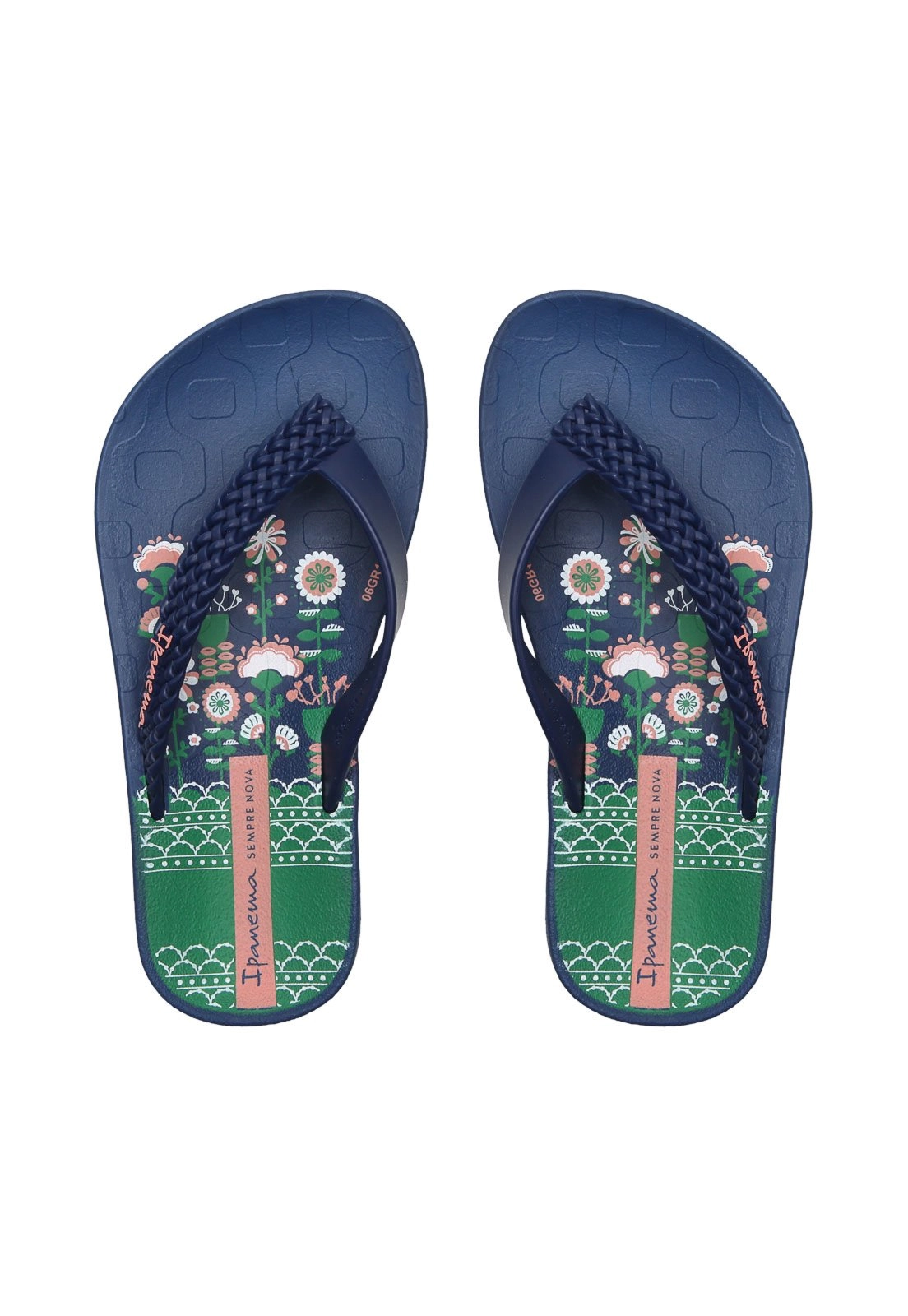 Chinelo Ipanema Soul Prin Azul/rosa