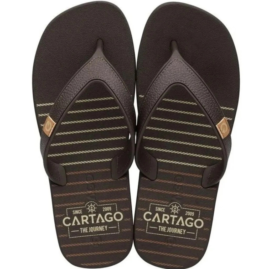 Chinelo Cartago Dakar Ad Marrom/mar