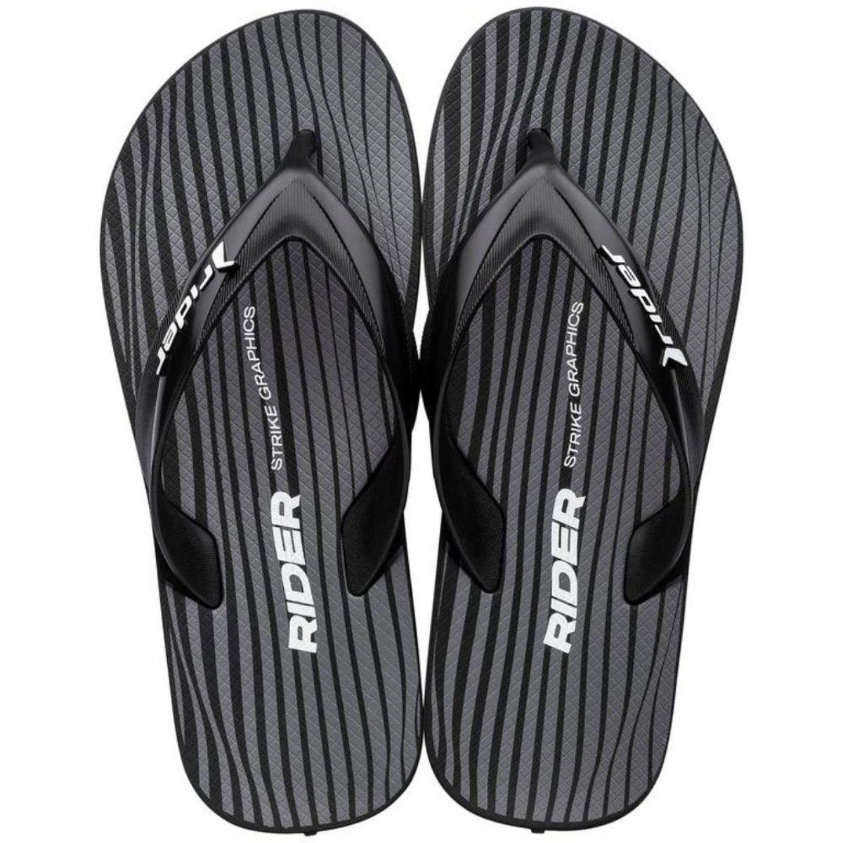 Chinelo Rider Strike Grap Preto/cinz