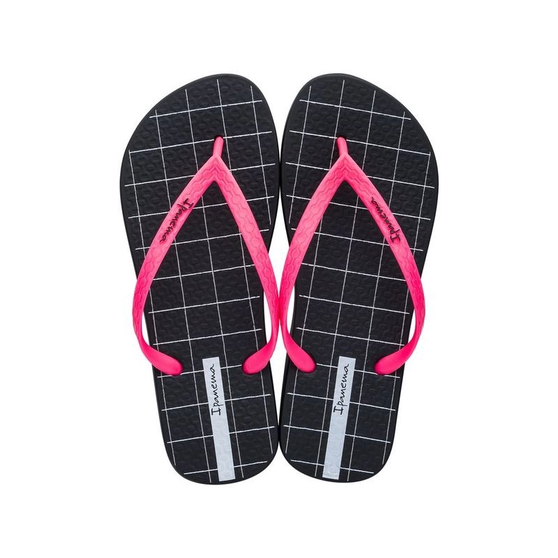 Chinelo Ipanema Temas V Preto/rosa