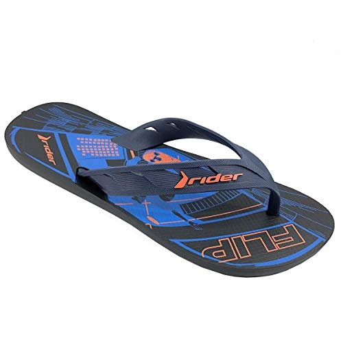 Chinelo Rider Street Sports Masculino S: Preto/g: Azul/laranja 41/42