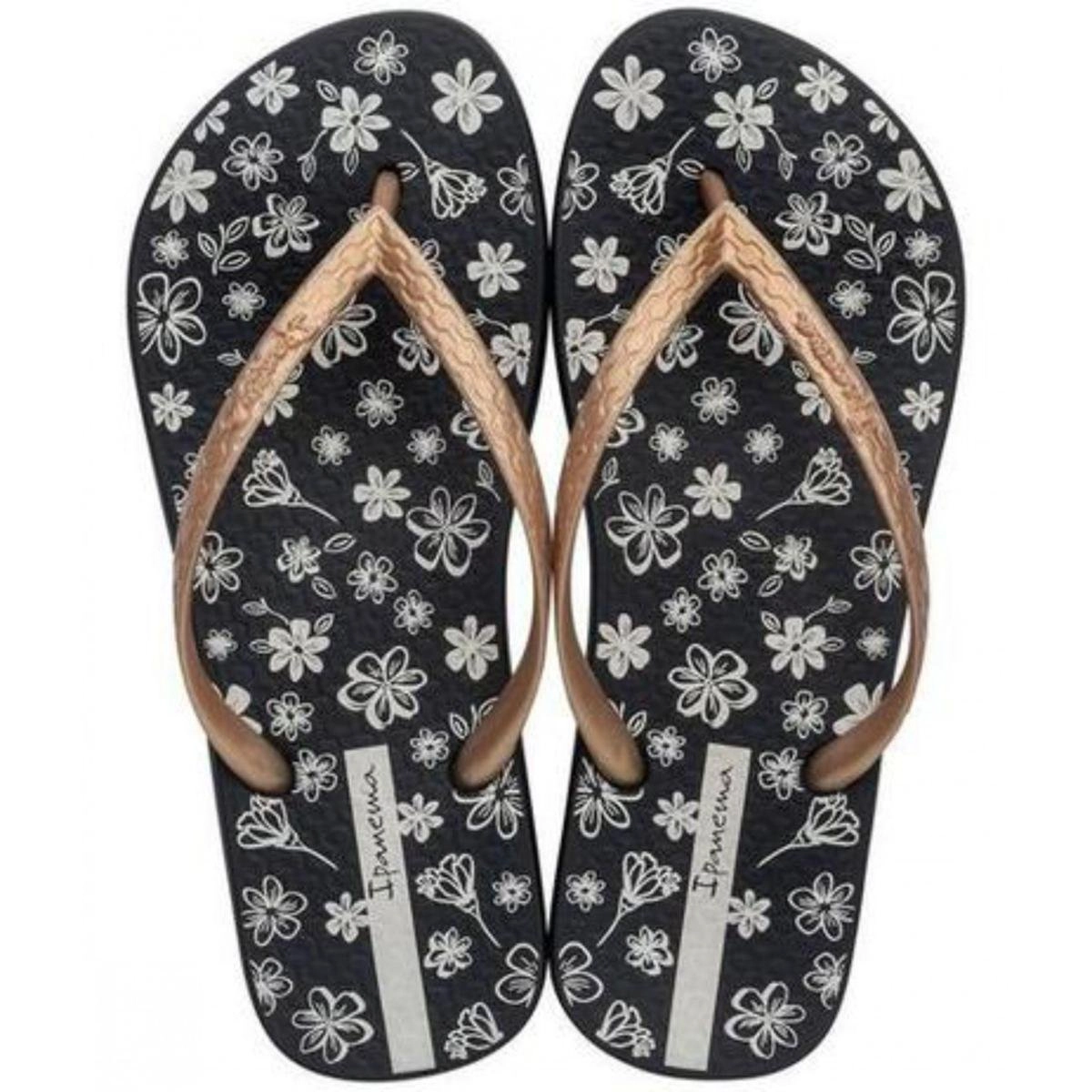 Chinelo Ipanema Oasis Ad Preto/ouro
