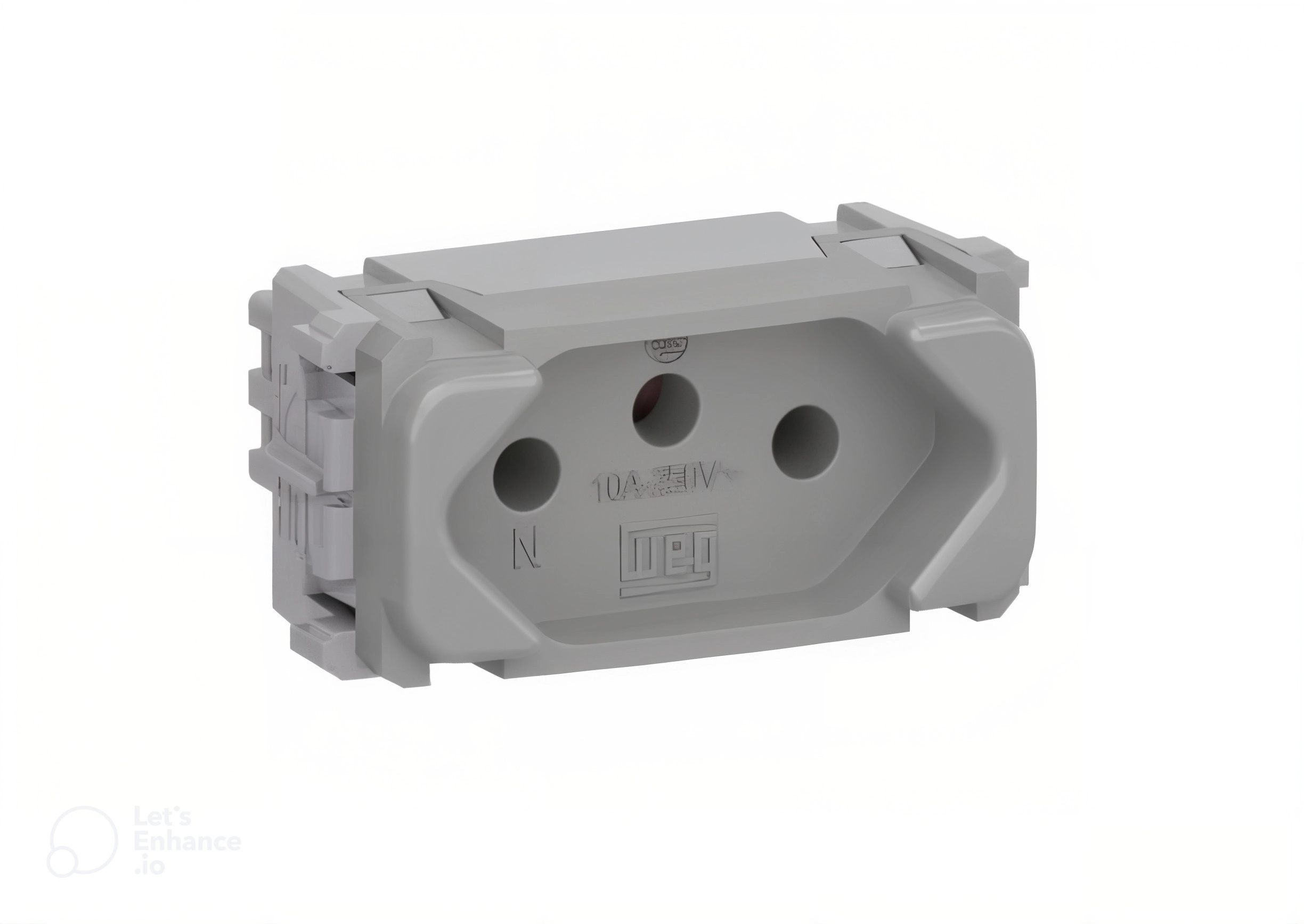 Tomada 2p+t 10a/250v, Composé Cinza