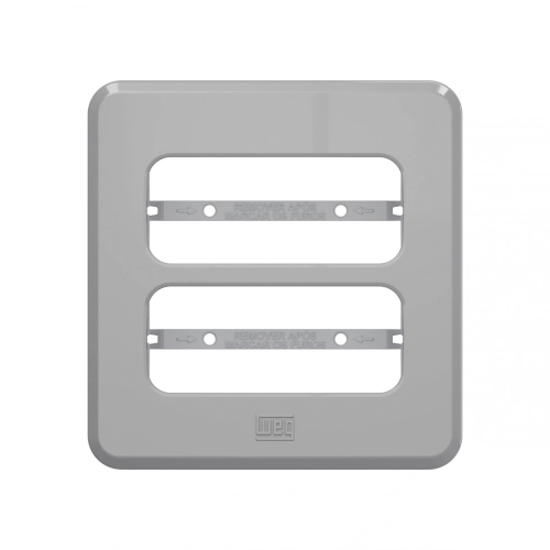Miniplaca De Embutir Moveis 2 Posicoes Moveis Compose Cinza