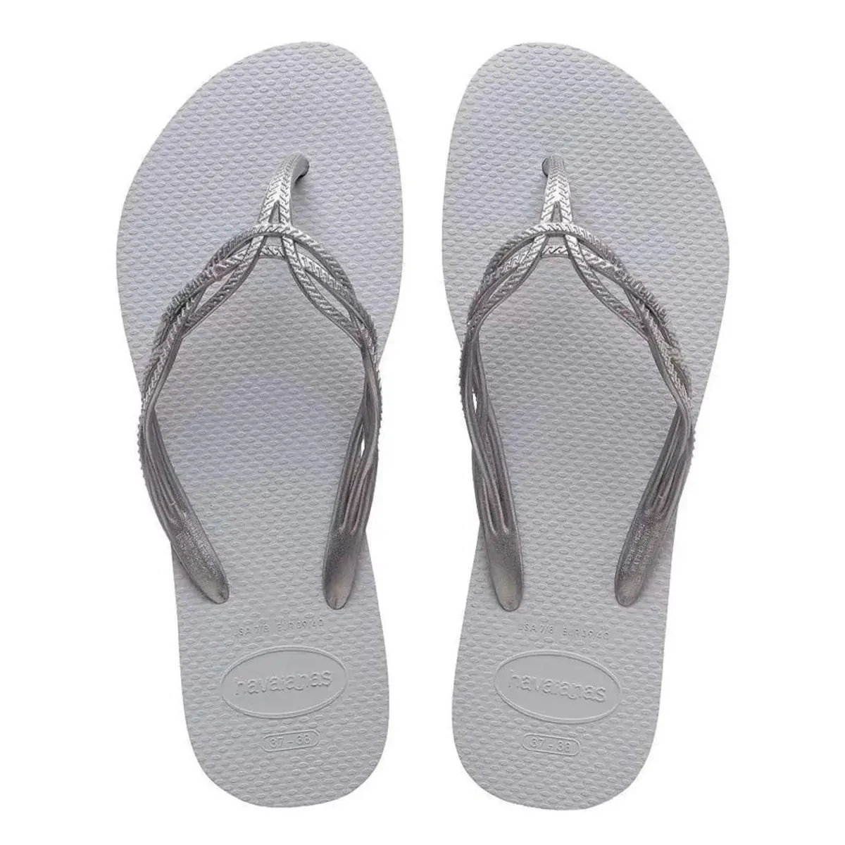 7006901 Sandalias Havaianas Flash Sweet Gd F0 Sandalias Havaianas Flash Sweet Fc Cinza Gelo