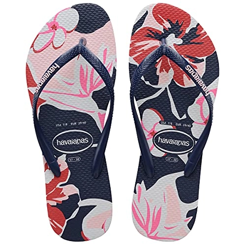 Sand Havaianas Slim Floral Basic Marinho/mari 37/38