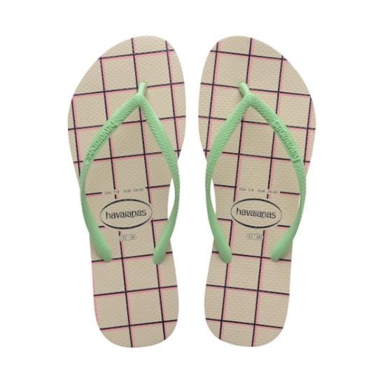 Sandalia Havaianas Slim Harmony Bege/verde N 35 36