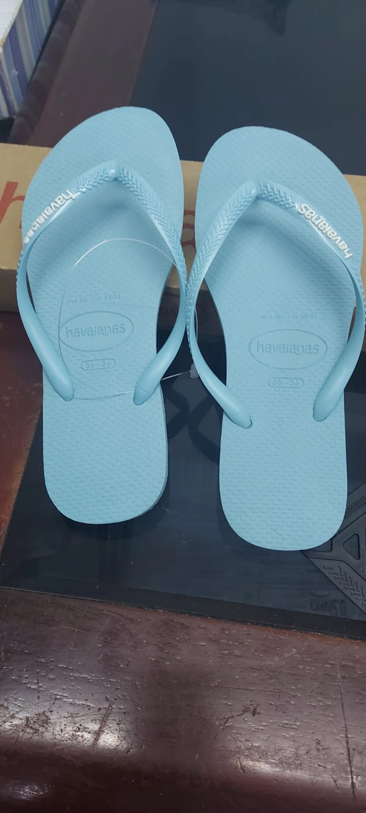 Sand Havaianas Slim Logo Pop Up Azul