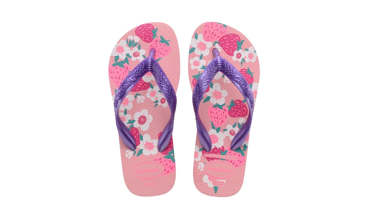 7001105 Sandalias Havaianas Kids Flores Gd I0 Sandalias Havaianas Kids Flores Fc Rosa Macaron