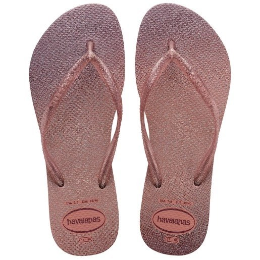 Sandalia Havaianas Slim Gloss Rosa Crocus N 33 34