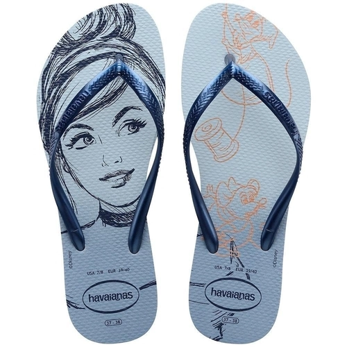 Sand Havaianas Slim Princesas Azul Ashley 41/42