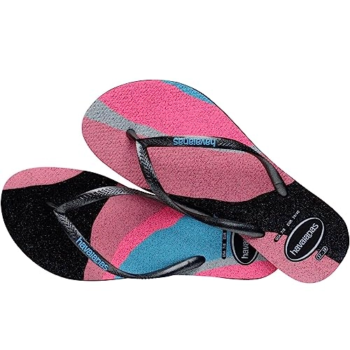 Chinelo Azul Naval Slim Palette Glow Havaianas Womens N° 41/42