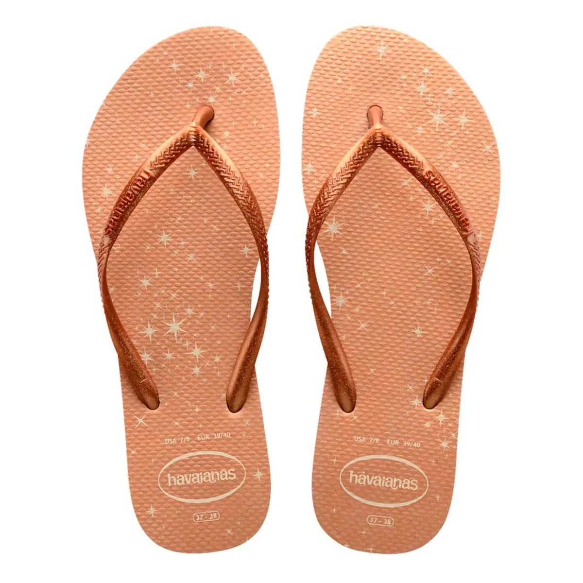Chinelo Bege Palha Slim Gloss Havaianas Womens N° 39/40