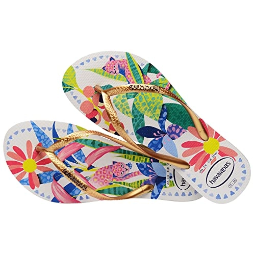 Chinelo Branco/azul Slim Tropical Havaianas Womens N° 35/36