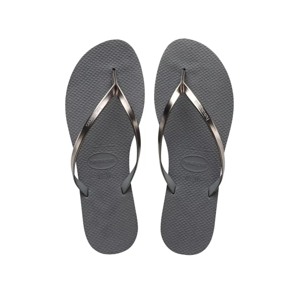 Sand Havaianas You Metallic Fc Cinza Aço/grafite 33/34