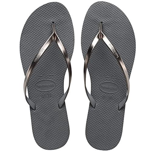 Sand Havaianas You Metallic Fc Cinza Aço/grafite 37/38