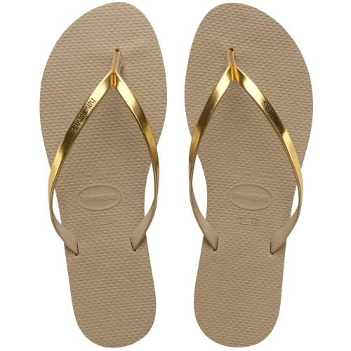 Sandalia Havaianas You Metallic Areia Dourada N°33 34
