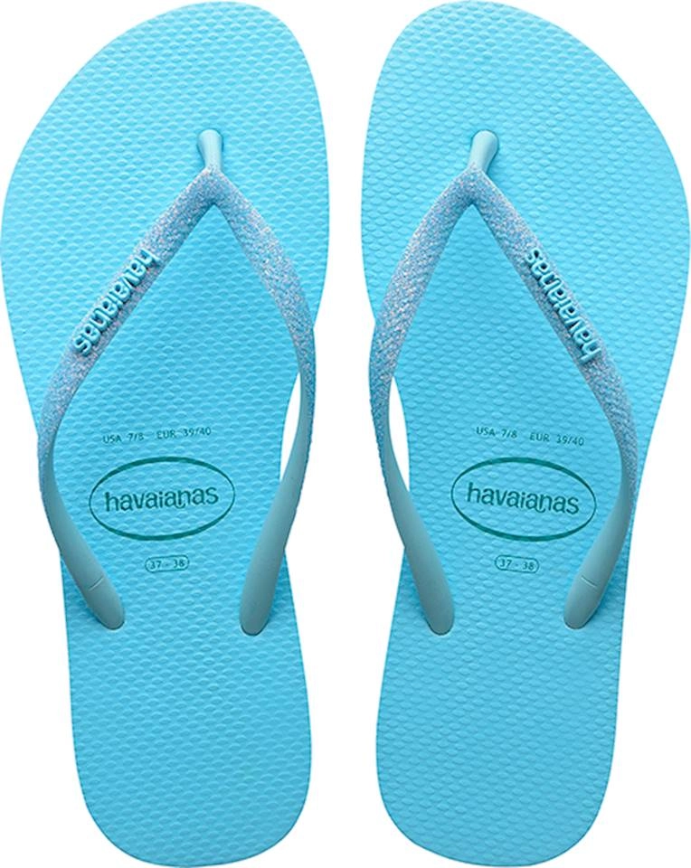 Chinelo Azul Water Slim Glitter Neon Havaianas Womens N° 43/44