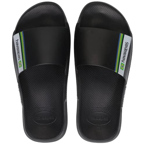 Chinelo Preto Slide Classic Brasil Havaianas Unisex N° 33/34