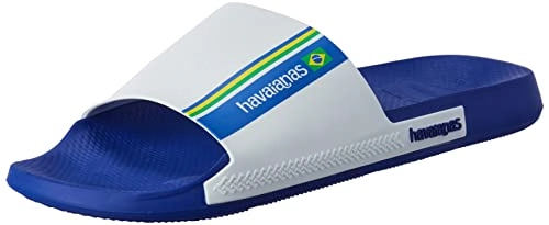 Chinelo Azul Naval Slide Classic Brasil Havaianas Unisex N° 41/42