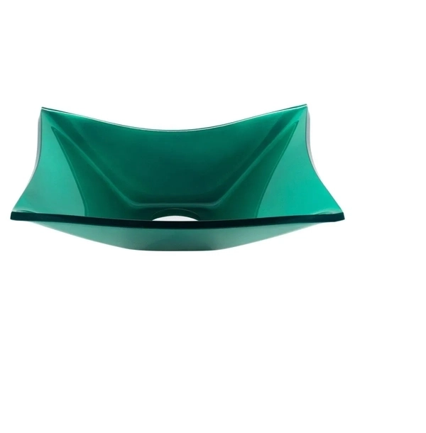 Cuba De Vidro Retangular 39cm Verde