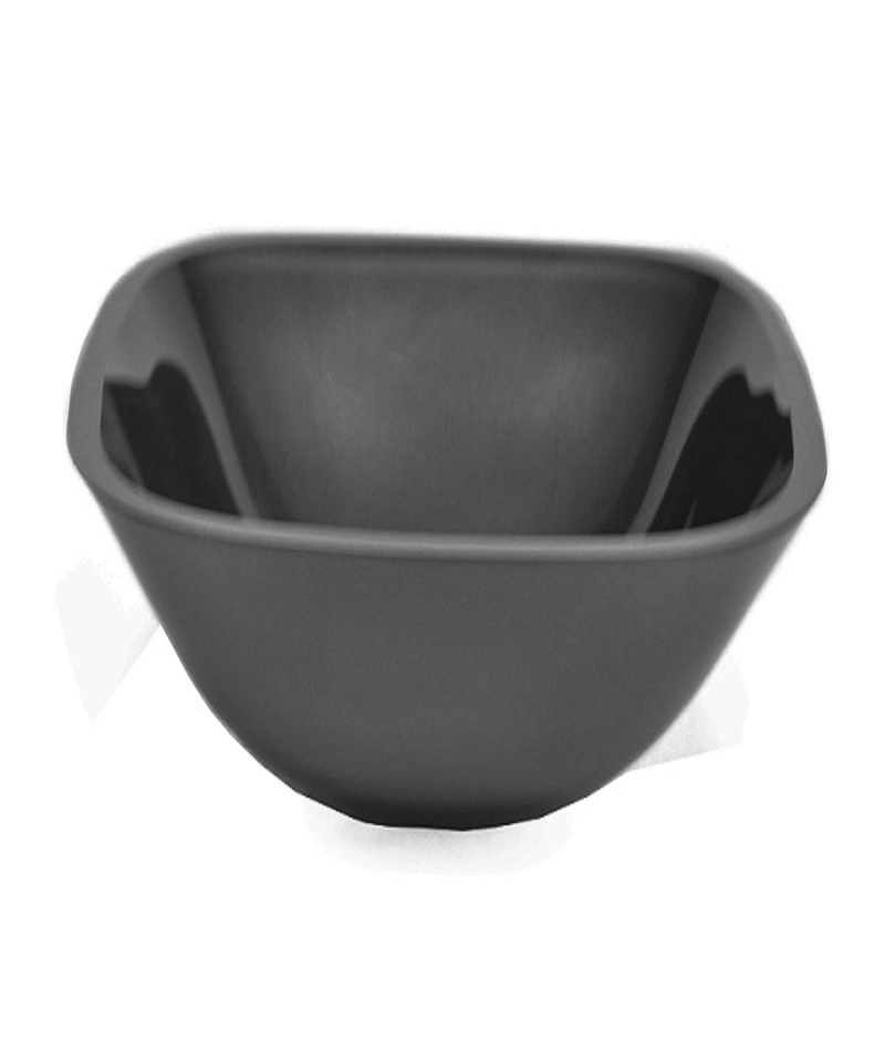 Cuba De Vidro Quadrada 35cm Preto