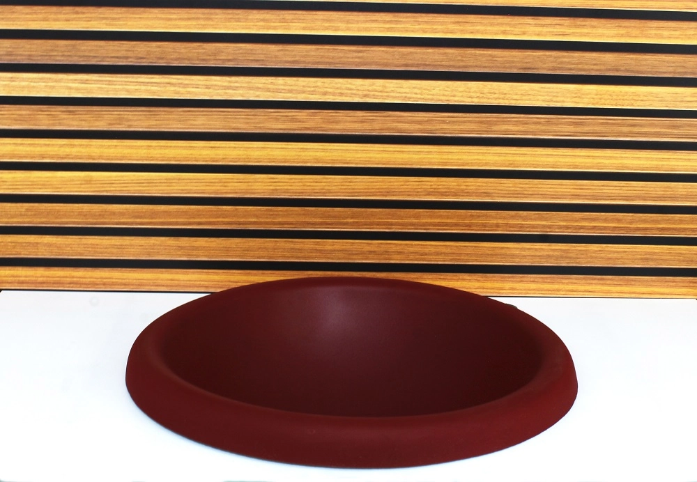 Cuba Vidro Chapeu 42cm Vermelho Fosco Com Valvula