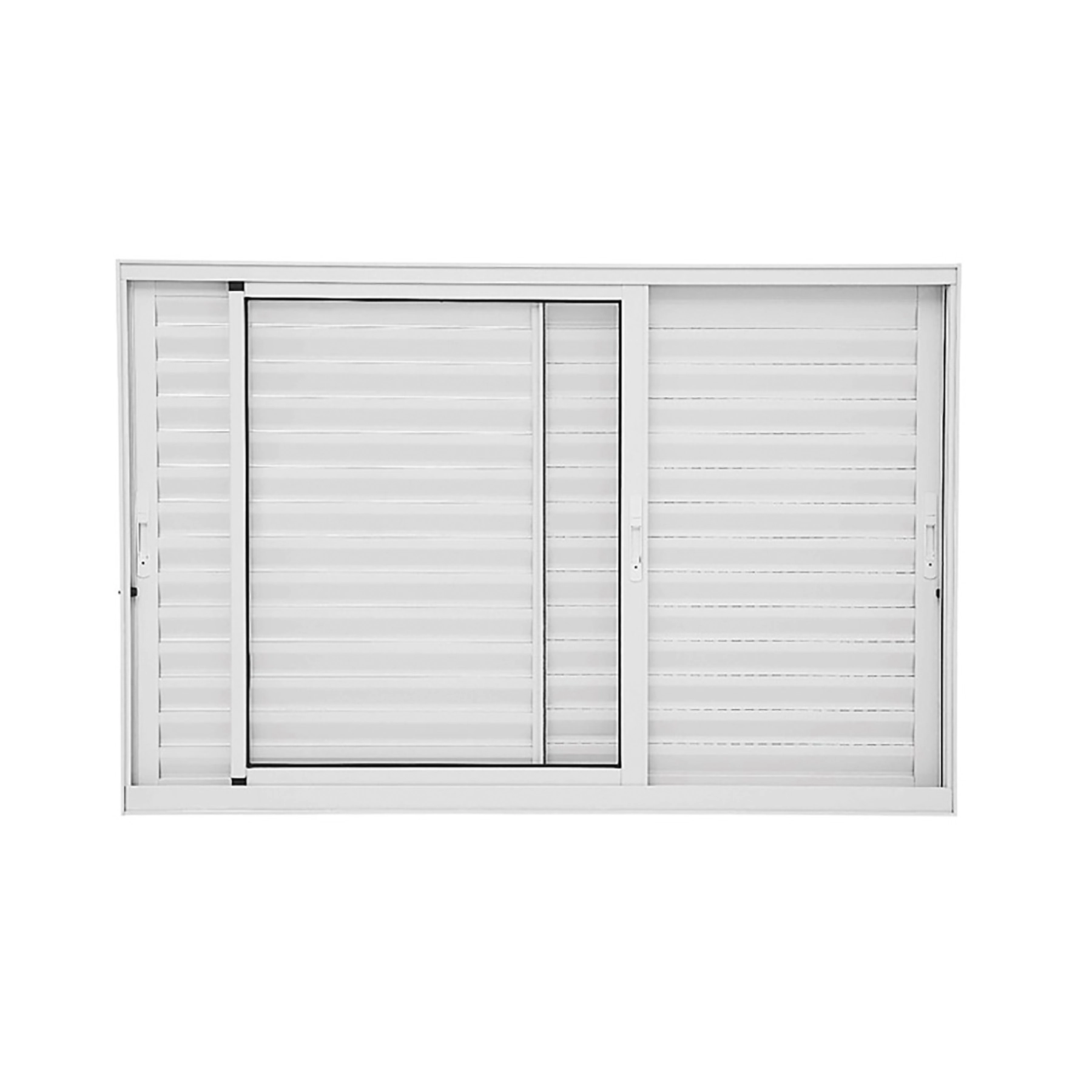 Janela de Alumínio Veneziana 3 Folhas 100x150cm Alumifort Sasazaki Branca