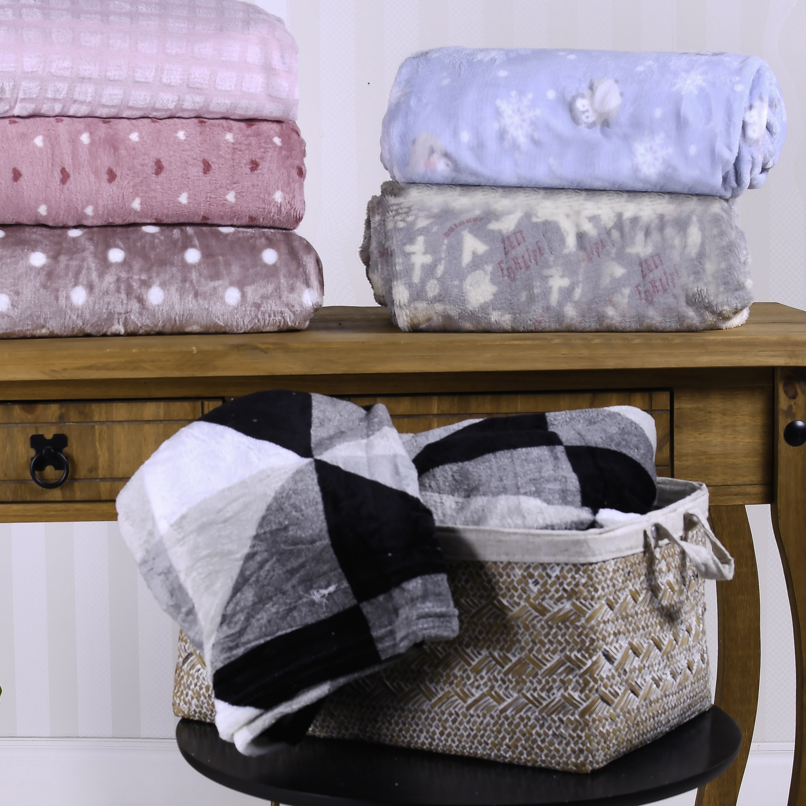 Manta Flannel Solteiro Sortido 15.06.0088.0072 Hiper Textil