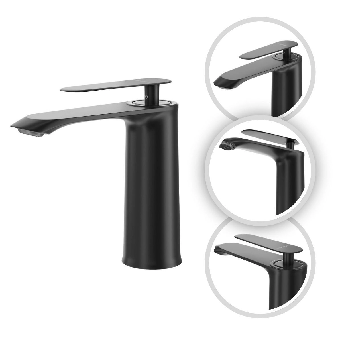 Torneira Para Banheiro Misturador 100% Metal Premium Moscou Preto