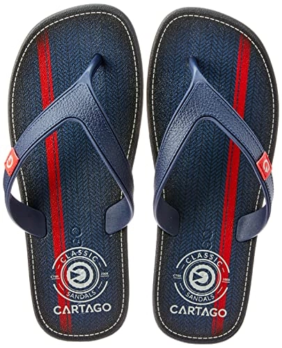 Chinelo Dakar, Cartago, Masculino, Azul/azul/vermelho, 41