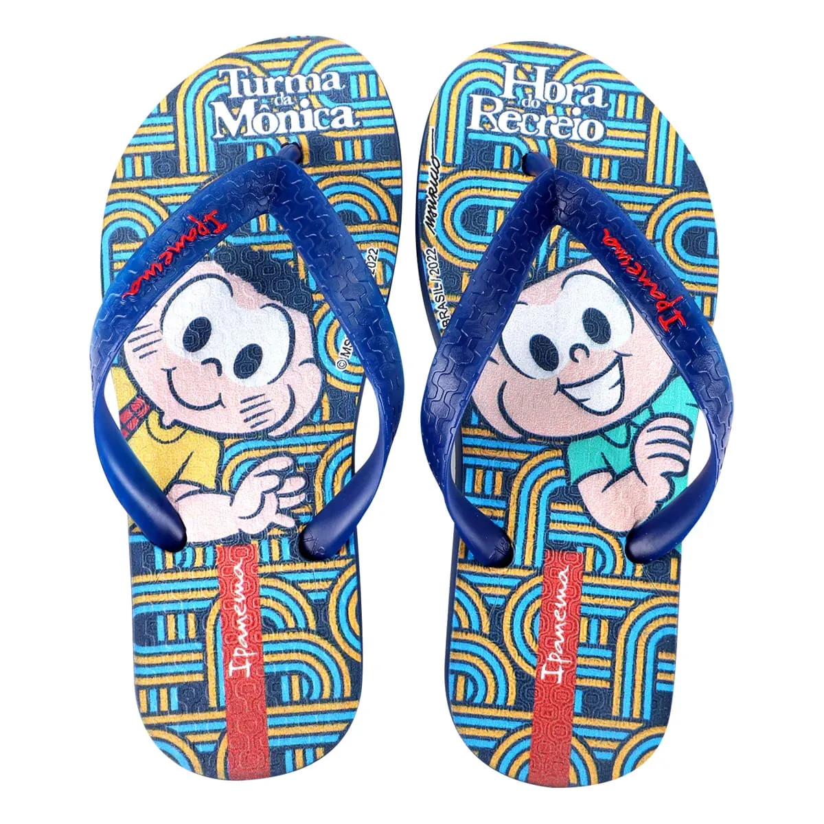 Chinelo Infantil Feminino Ipanema Turma Mônica Cor Azul Tamanho 23/24