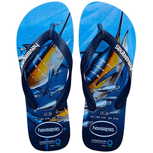 Chinelo Azul Estrela Conservação Internacional Havaianas Adult Licenses N° 43/44