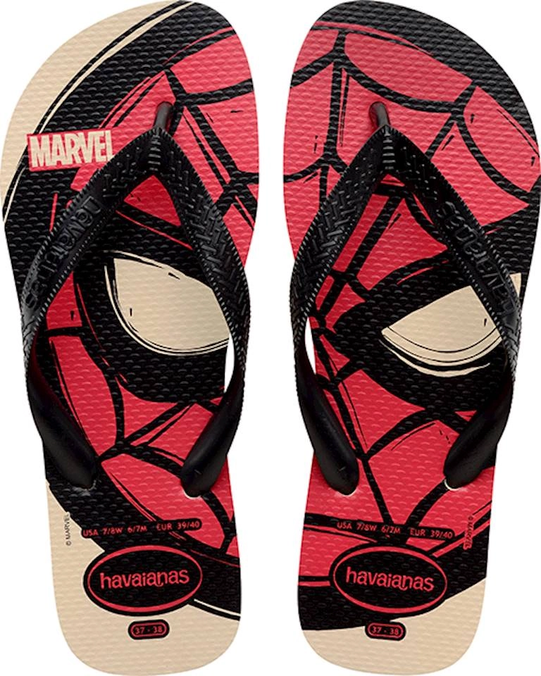 Chinelo Bege Palha Top Logomania Marvel Havaianas Adult Licenses N° 45/46