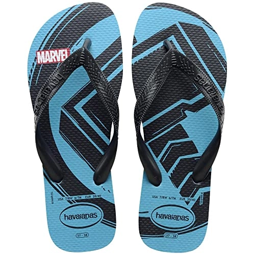 Chinelo Azul Tranquilidade Top Logomania Marvel Havaianas Adult Licenses N° 45/46