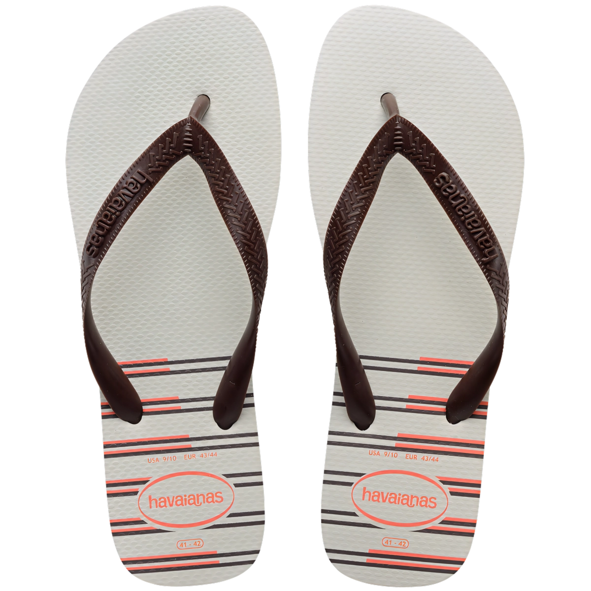 Chinelo Branco/café Top Basic Havaianas Men N° 41/42