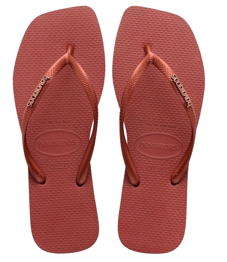 Havaianas Slim Square Logo Me Mogno 35 6 Exc