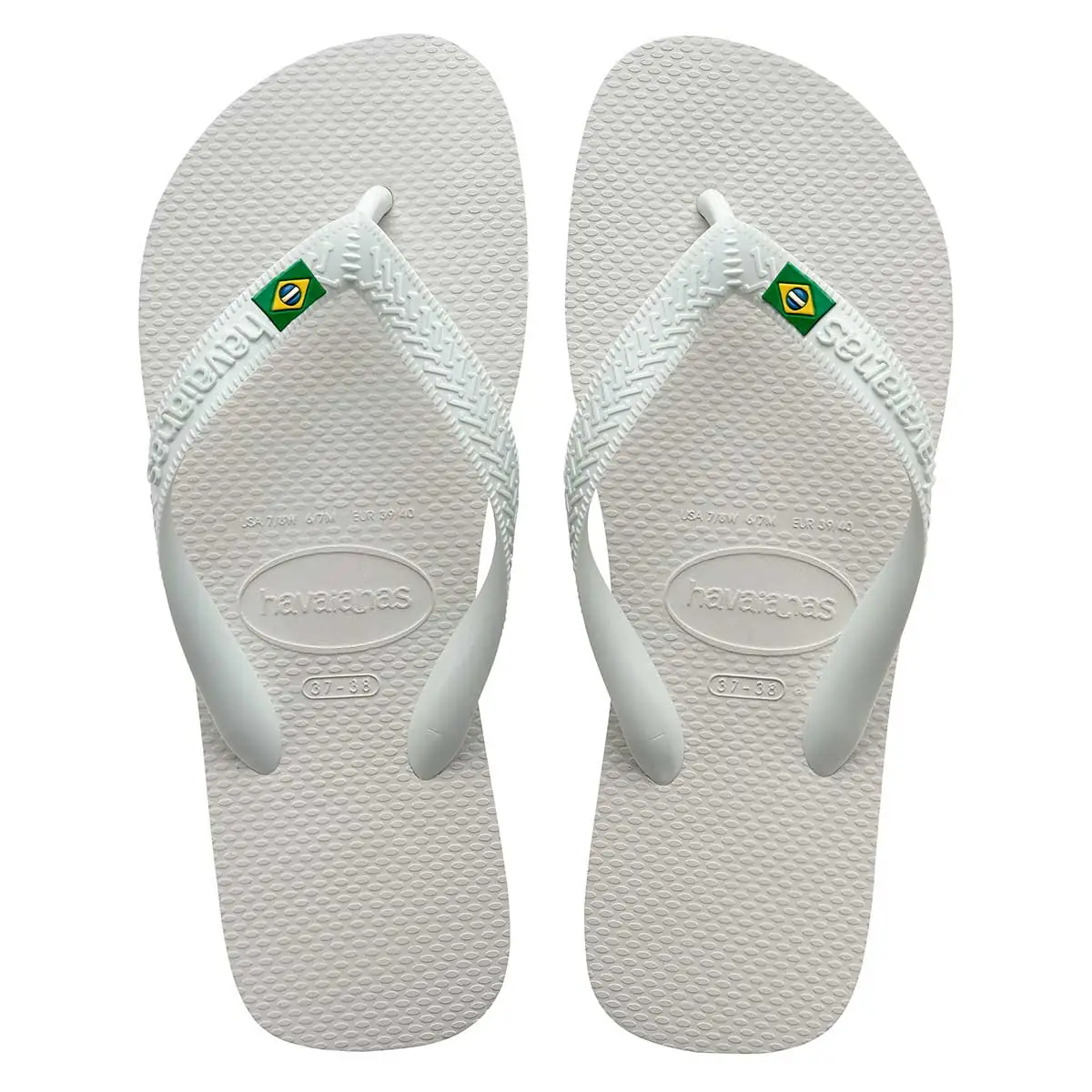 Chinelo Havaianas Masculino Brasil Light Branco 39/40