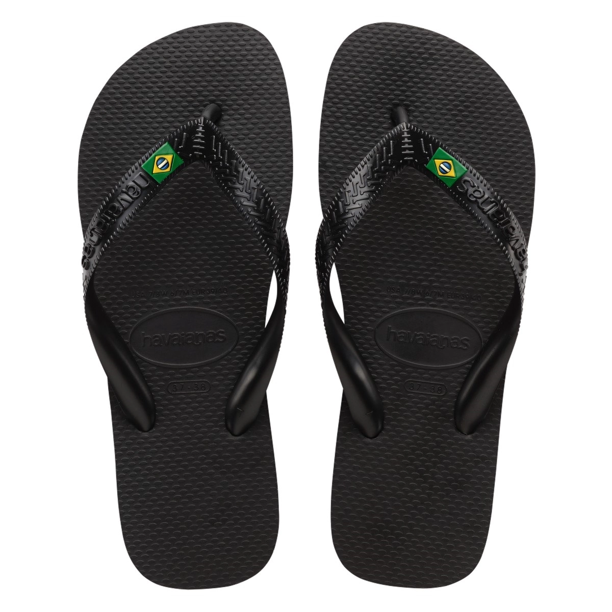 Chinelo Preto Brasil Light Havaianas N° 47/48