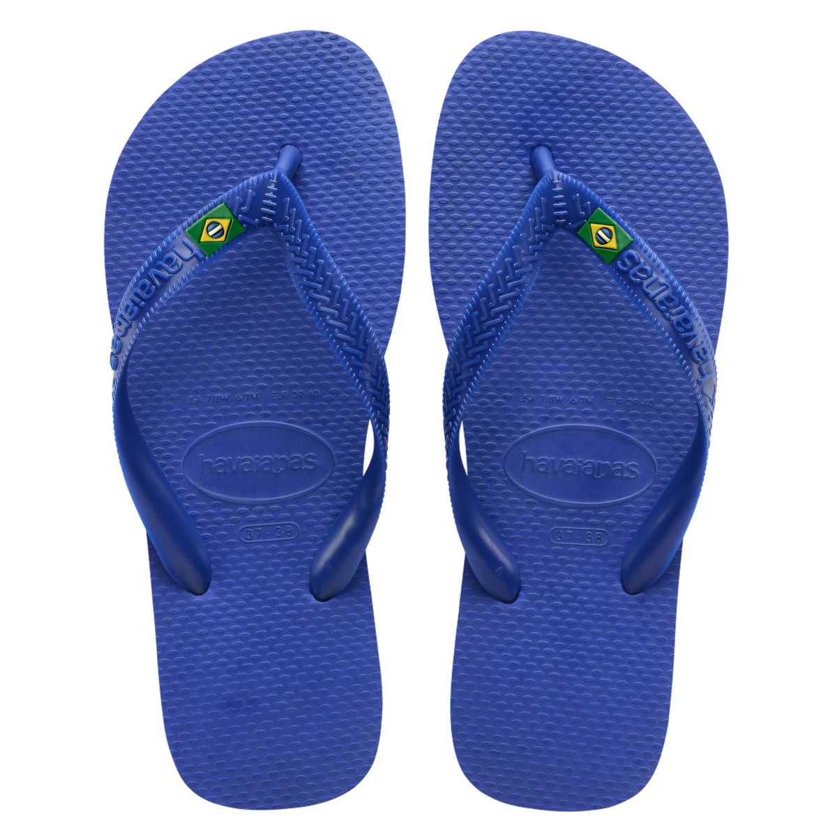Chinelo Azul Naval Brasil Light Havaianas N° 37/38