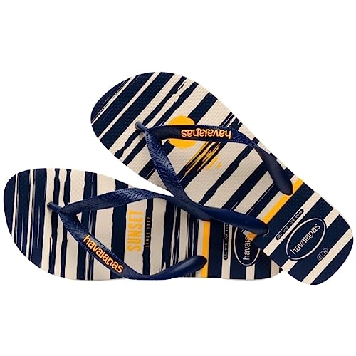 Chinelo Bege Palha/marinho Top Nautical Havaianas Men N° 35/36