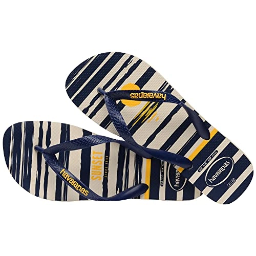 Chinelo Bege Palha/marinho Top Nautical Havaianas Men N° 37/38