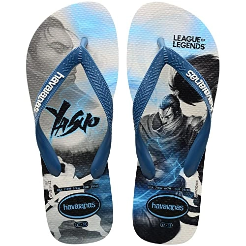 Chinelo Branco/azul Comfy Top League Of Legends Havaianas Adult Licenses N° 41/42